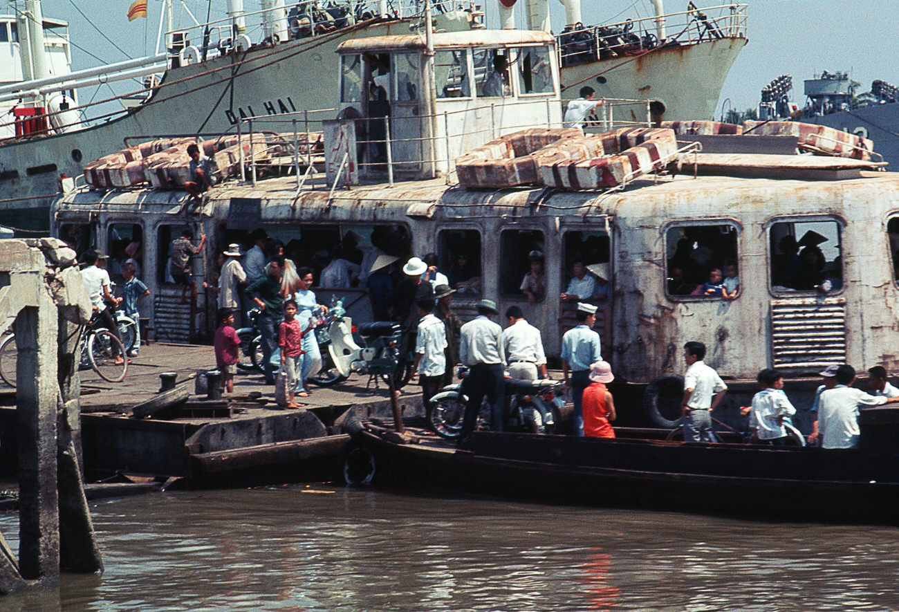 #94 A ferry on the Saigon River, 1968.