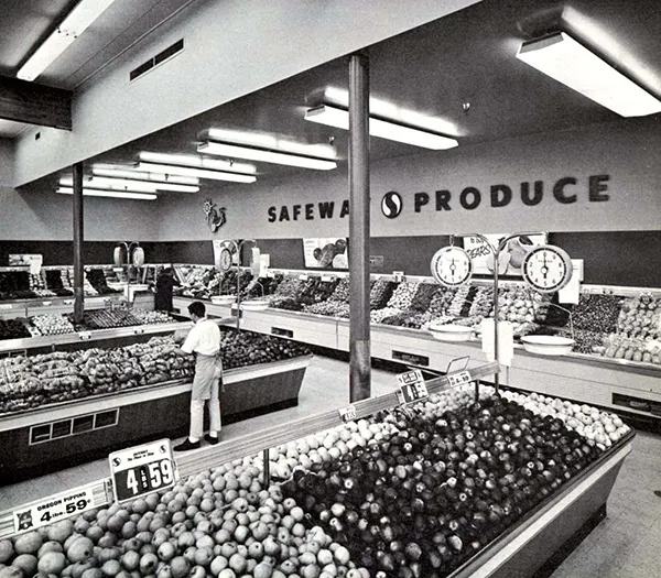 #16 Safeway produce departments, 1960s.