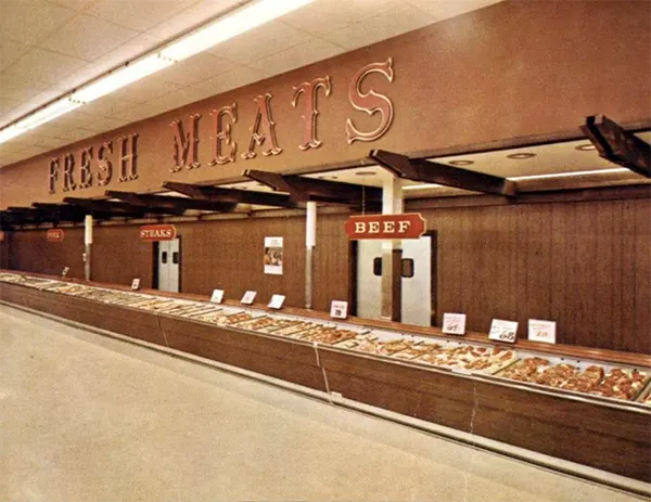 #19 Fisher Foods meat department, 1967.