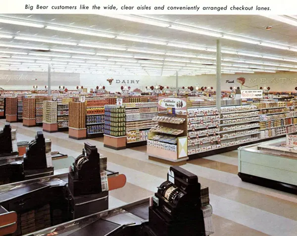 #23 Big Bear supermarket scene, 1961.