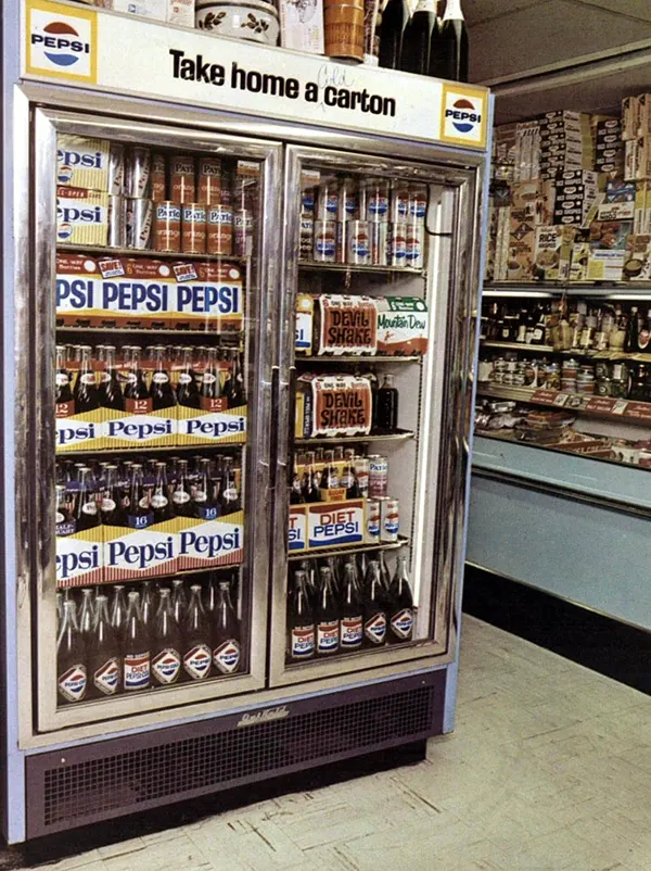 #5 A Pepsi refrigerator display from 1966.