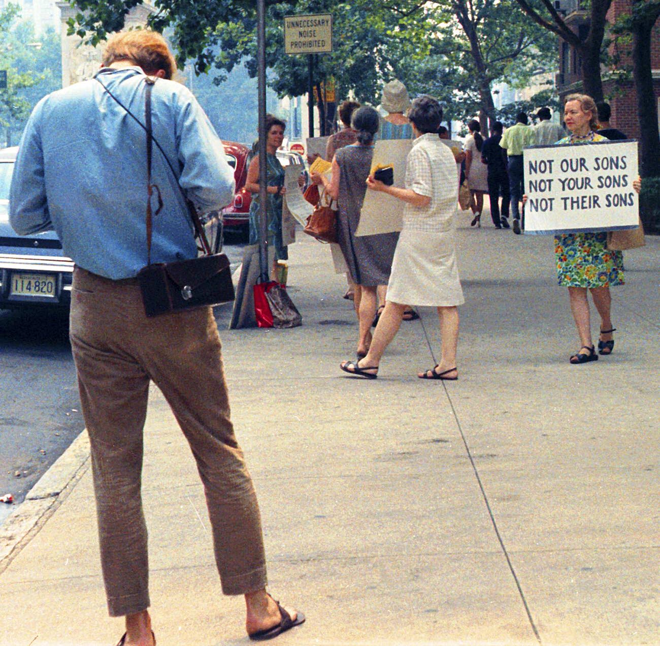 #12 An anti-war demonstration, 1970s.