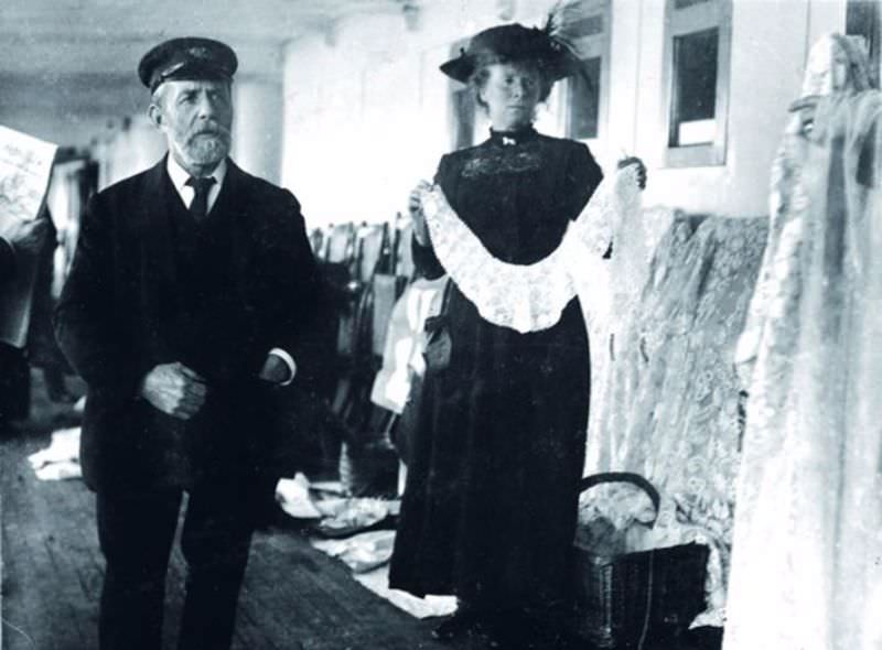 #8 A Queenstown vendor sells irish lace aboard the Titanic.