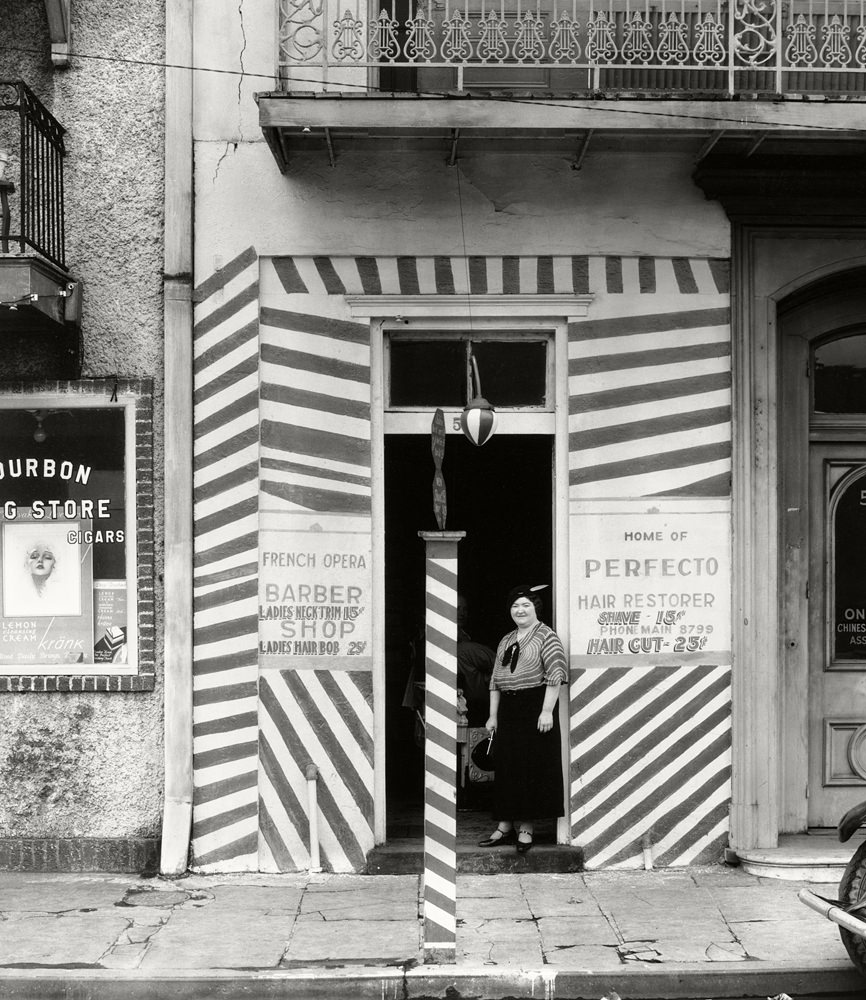 #3 A sidewalk and shopfront in New Orleans, 1935.