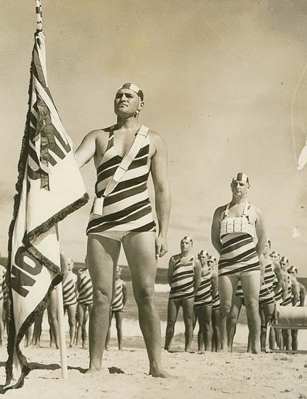 #16 North Bondi team march past, 1930s.
