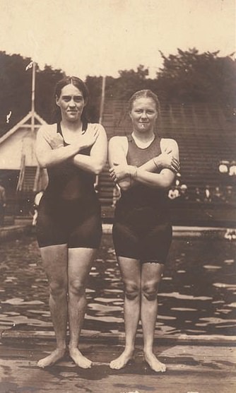 #23 Fanny Durack and Mina Wylie, Australia’s first women Olympians, 1912.