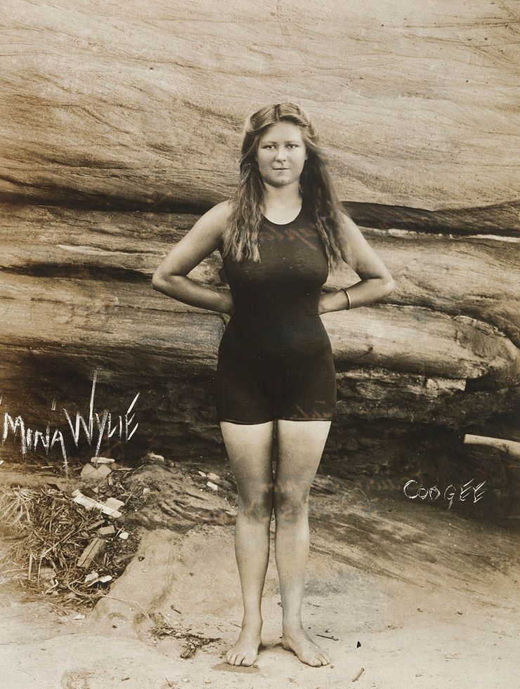 #64 Mina Wylie at Coogee, 1913.