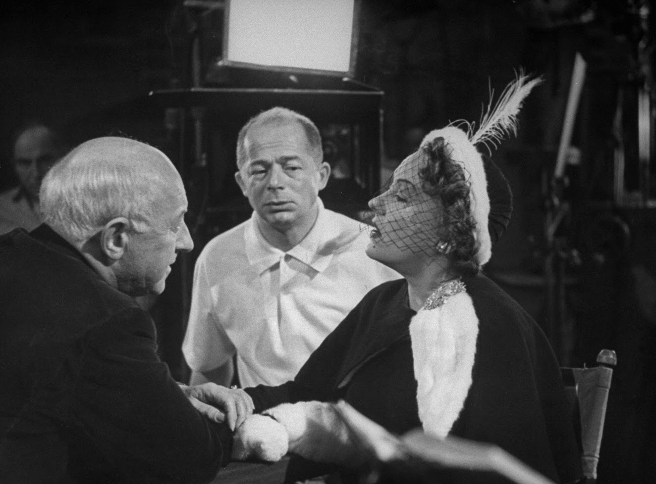 #14 Cecil B. DeMille, Billy Wilder and Gloria Swanson during the filming of Sunset Boulevard, 1949.
