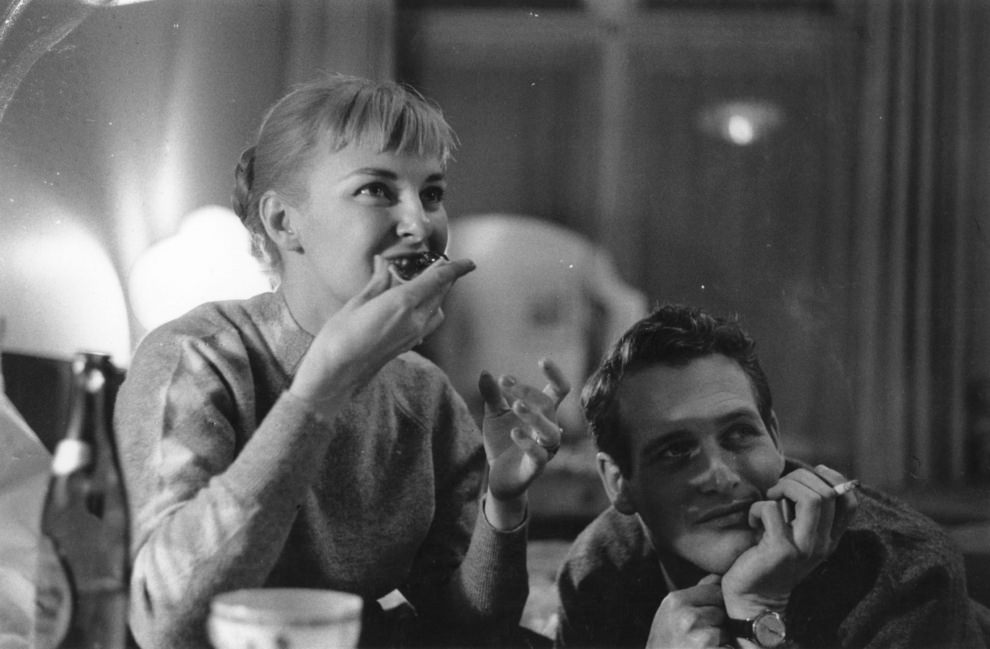 #1 Joanne Woodward eating someth…sorry, too distracted by Paul Newman’s face, 1958