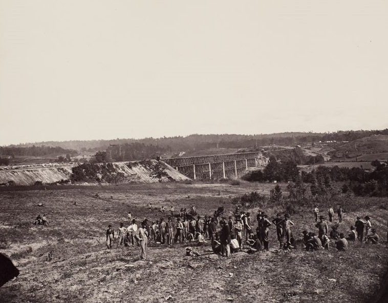 #17 Railroad bridge across Chattahoochee River, Georgia, 1865