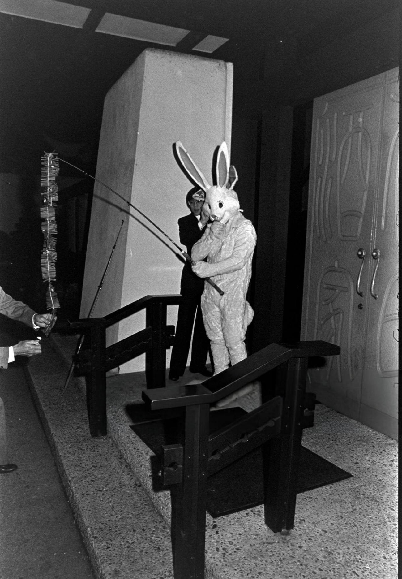 #4 A rabbit performer celebrates the Year of the Hare at Madame Wu’s Garden, Santa Monica, 1975.
