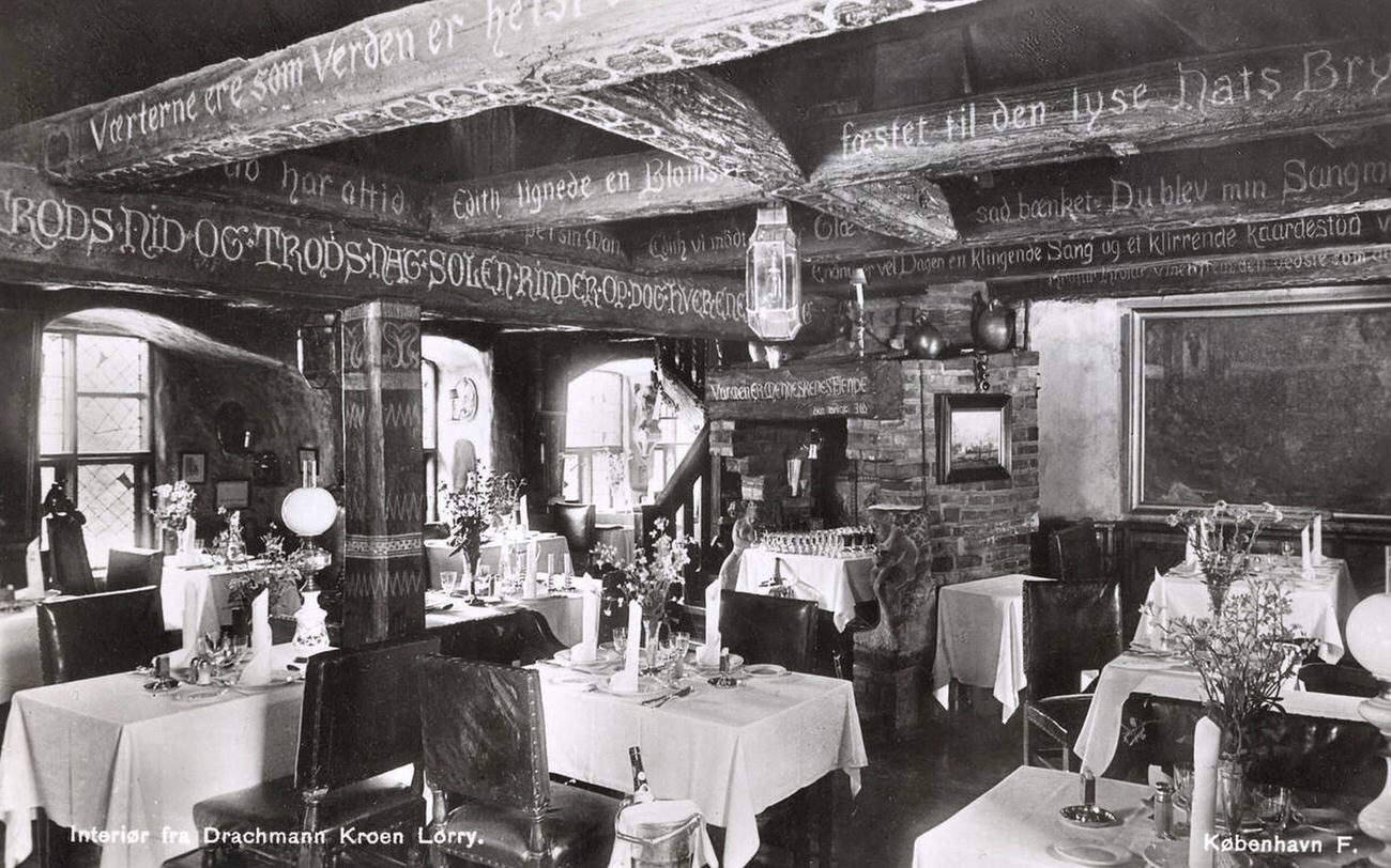 #6 Interior of Lorry Restaurant, Copenhagen, Denmark, 1930s