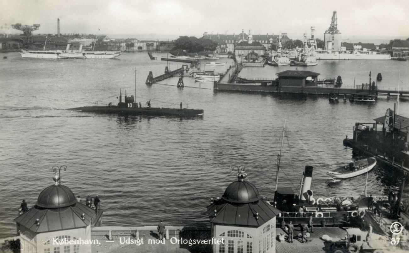 #97 Copenhagen Naval Dockyard and submarine, Denmark