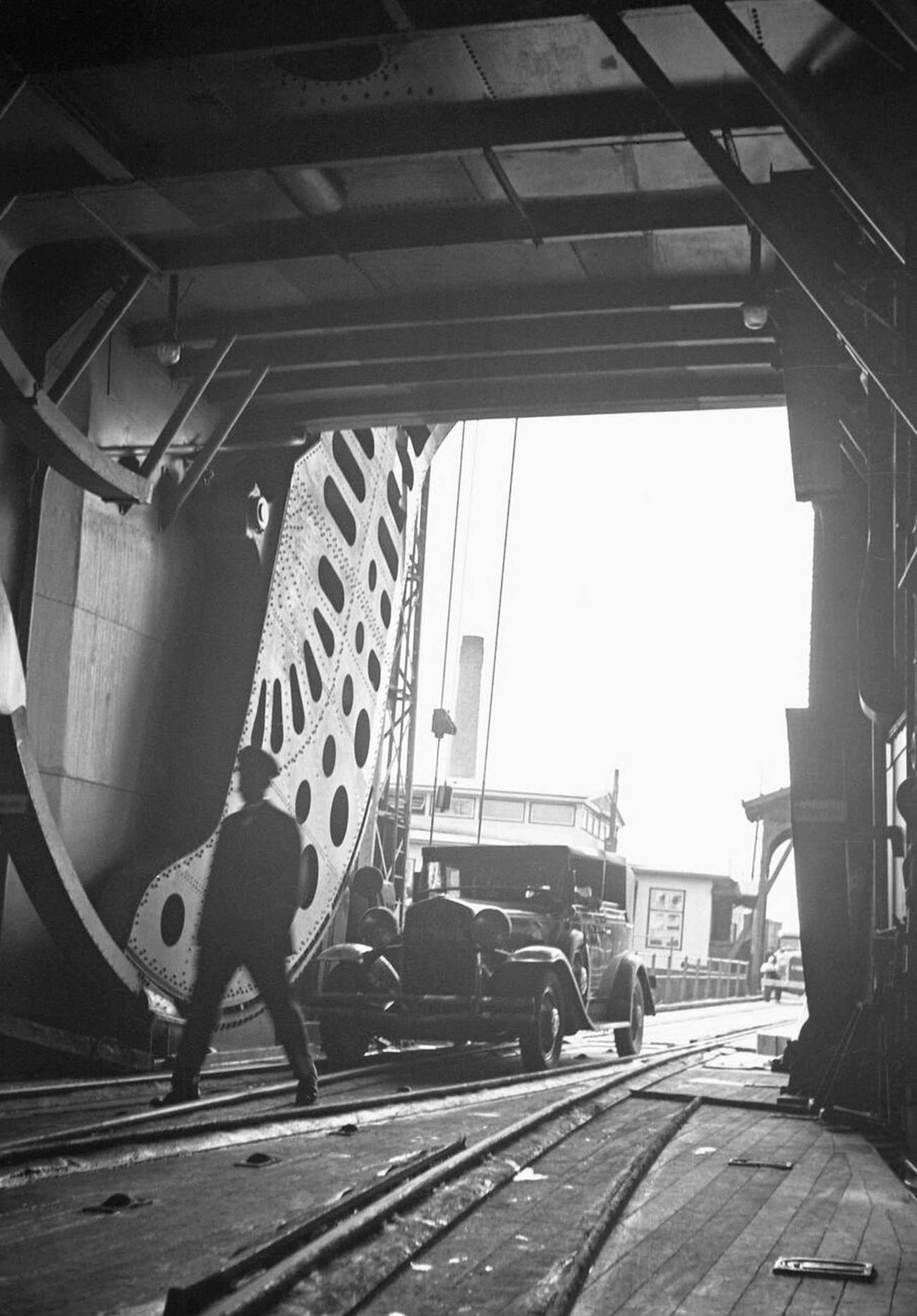 #89 A car on the Warnemünde-Gedser train ferry, Denmark