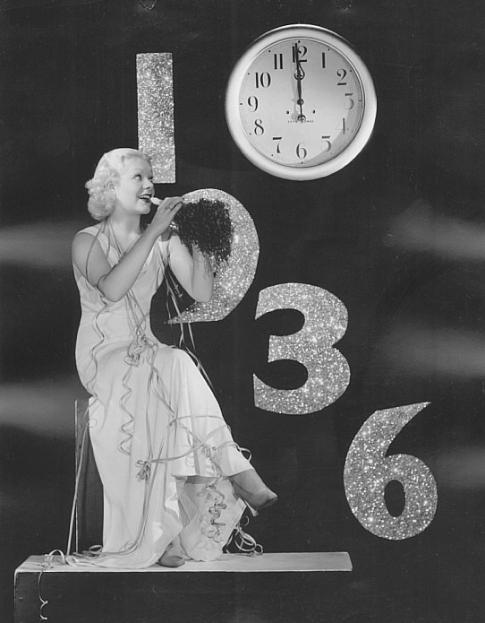 #71 Alice Faye celebrates the New Year, c.1936.