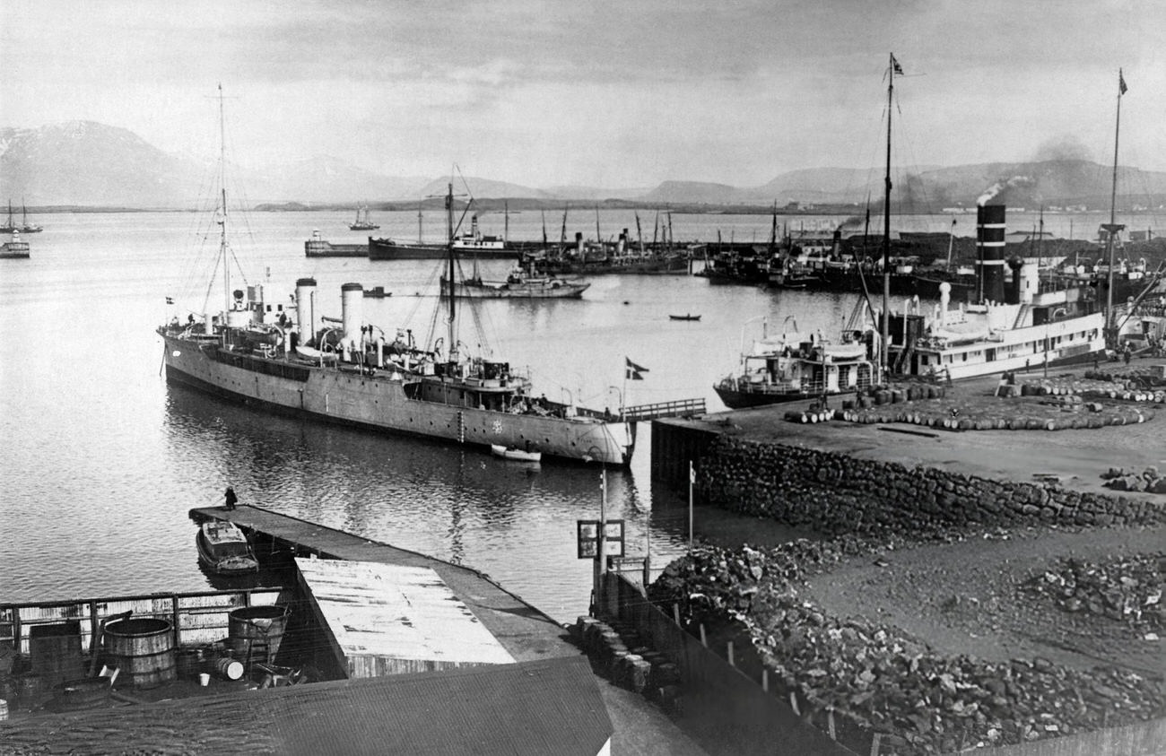 #23 Reykjavik harbor, Iceland, 1930.