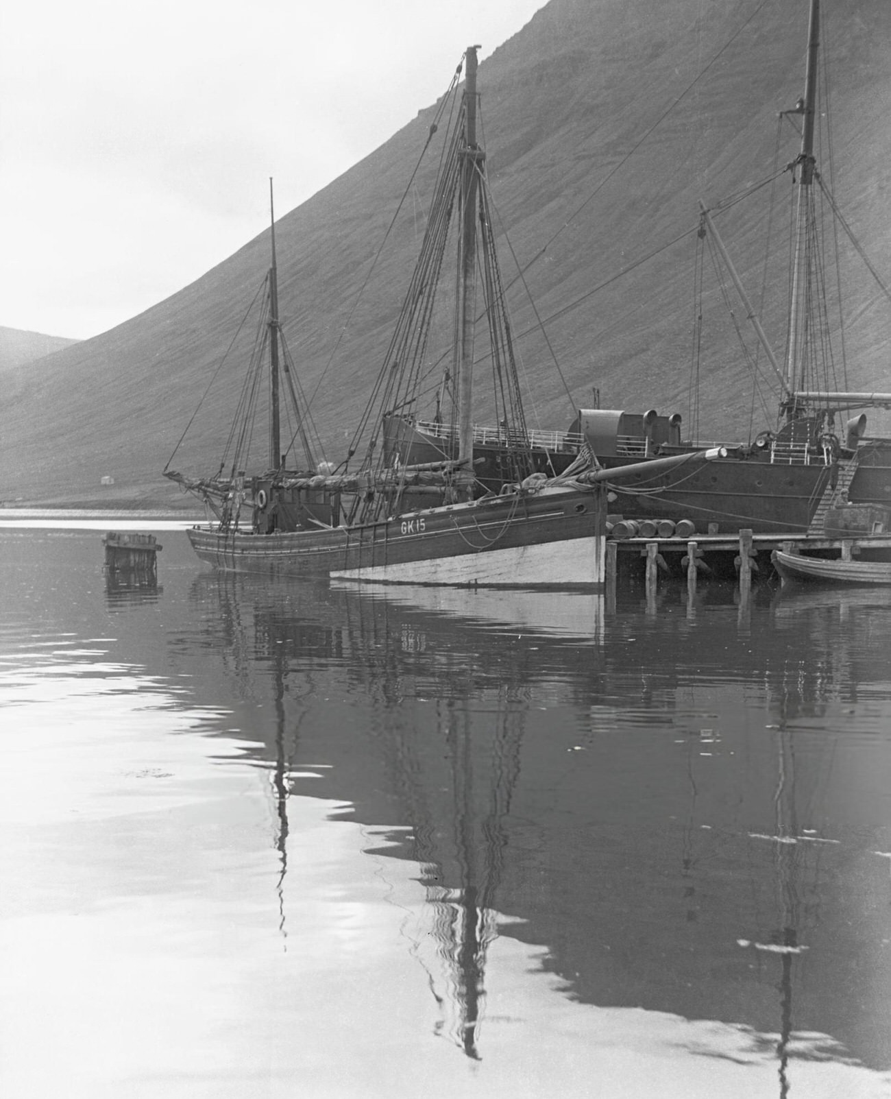 #46 Fishing boats in the harbor at Siglufjordur, Iceland, 1935.