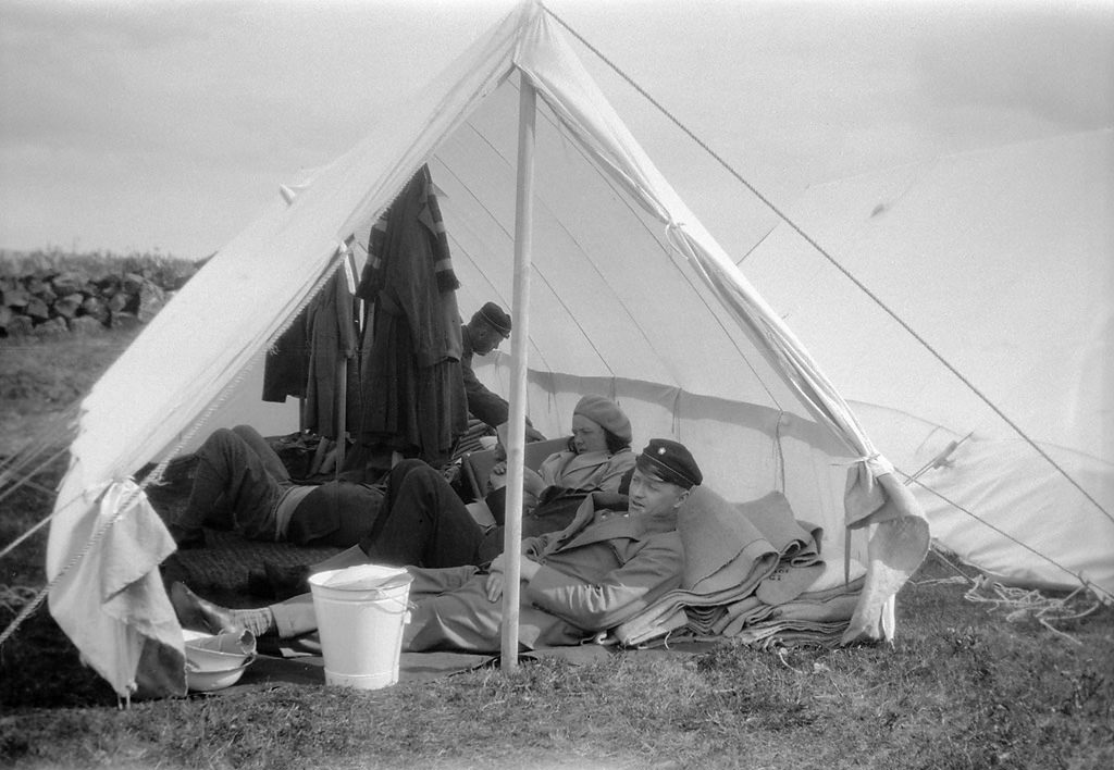 #60 Students in a tent at Thingvellir, Iceland.