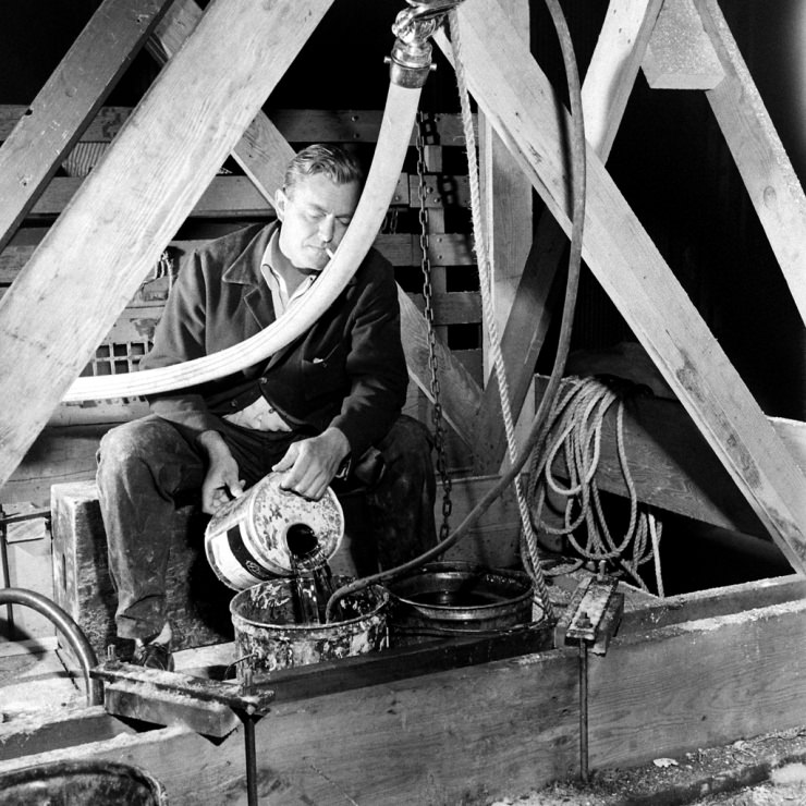 On the set of It’s a Wonderful Life