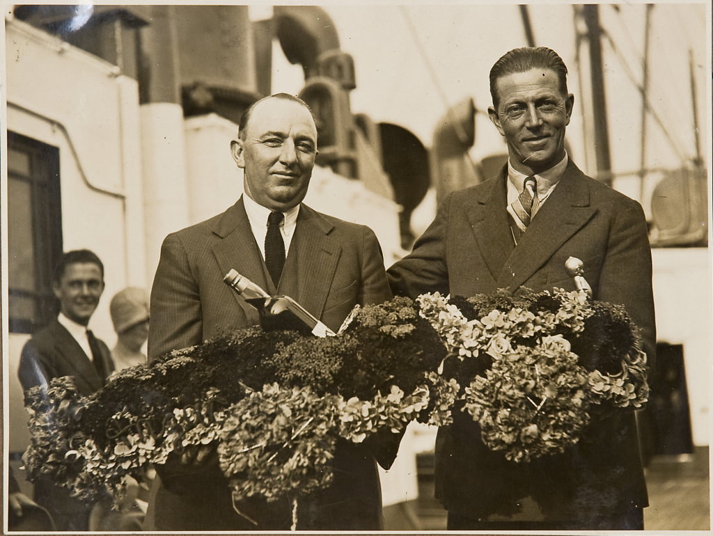 Norman Wizard Smith and Don Harkness on board S.S. Maunganui, 1926 – 1936
