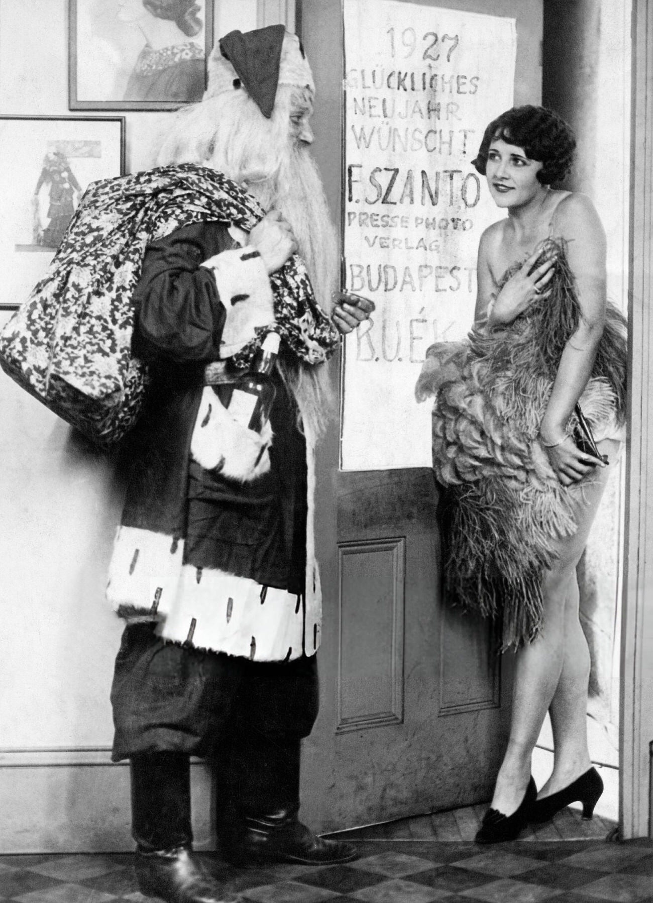 #20 Santa Claus on New Year’s Eve, 1927.