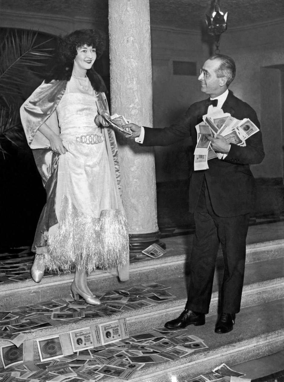 #44 Confetti made of German marks distributed on New Year’s Eve in New York City, 1923.