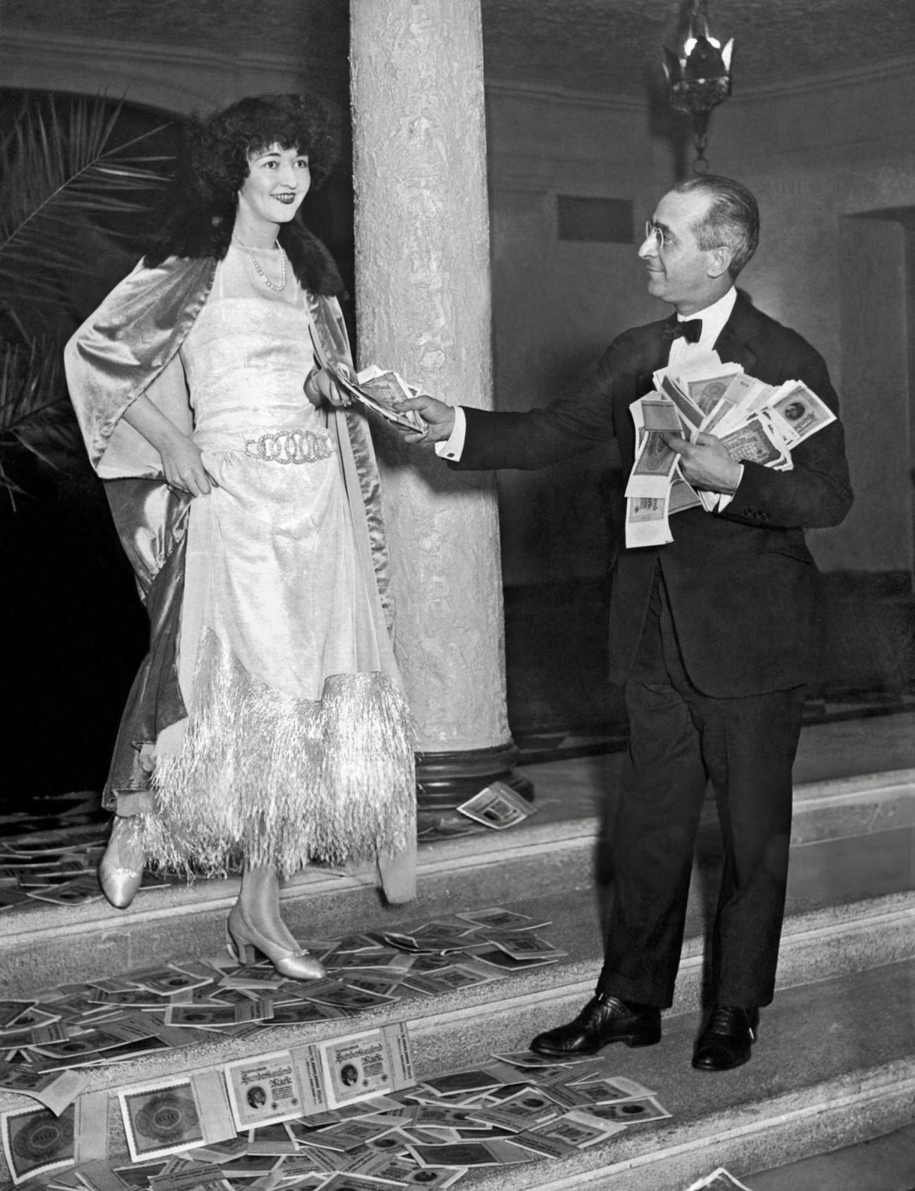 #5 Confetti made of German marks distributed on New Year’s Eve in New York City, 1923.