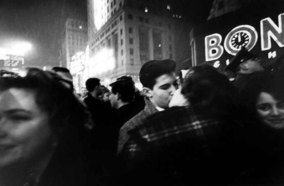 #3 A couple kissing on the New Year’s Eve, 1960
