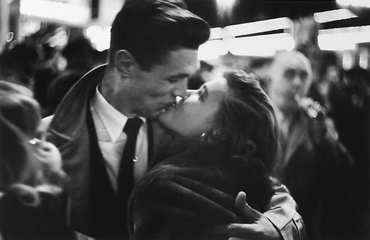 #6 Couple kissing on New Year’s Eve, ca. 1950s