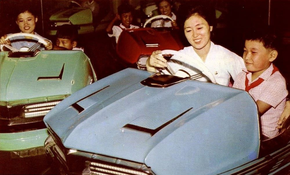 #21 Bumper cars modeled to look like vehicles from the 1970s and 80s were advertised to potential tourists as a reason to visit.