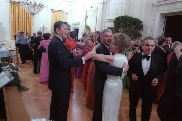 #2 Ronald Reagan telling Frank Sinatra to stop dancing with his wife