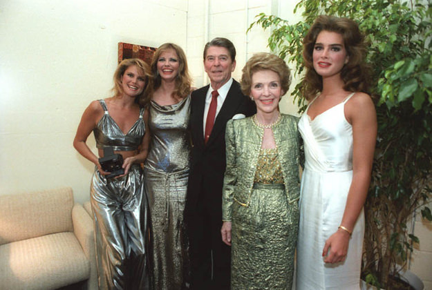 Christie Brinkley, Cheryl Tiegs, and Brooke Shields at a Tribute to Bob Hope’s 80th birthday party