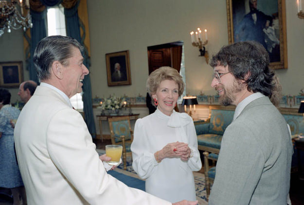Steven Spielberg after a screening of the movie “‘ET”