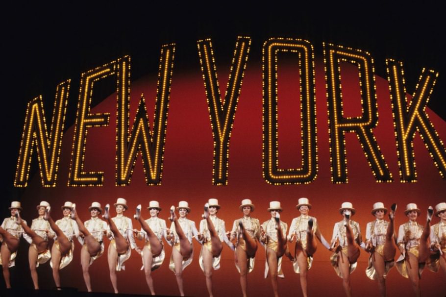 #73 Top hats, tails, and gold-lamé underwear for—what else?—a Liberace concert at Radio City in 1985. The Rockettes would perform with Liberace for several engagements in New York in the 1980s.