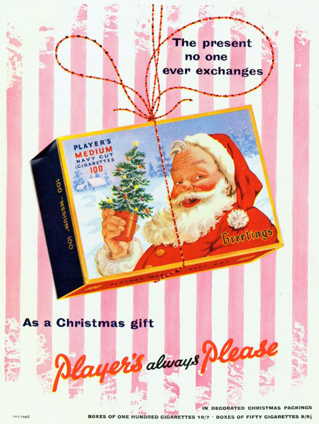 Santa Smokes? Bizarre Vintage Tobacco Ads Featuring Santa Claus Vintage Ads