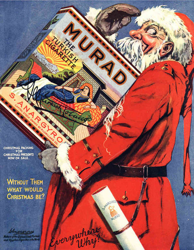 Santa Smokes? Bizarre Vintage Tobacco Ads Featuring Santa Claus Vintage Ads