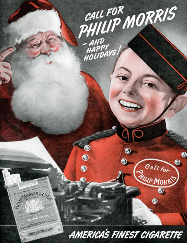 Santa Smokes? Bizarre Vintage Tobacco Ads Featuring Santa Claus Vintage Ads