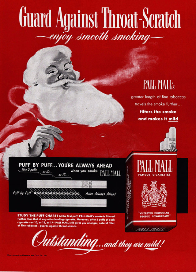 Santa Smokes? Bizarre Vintage Tobacco Ads Featuring Santa Claus Vintage Ads