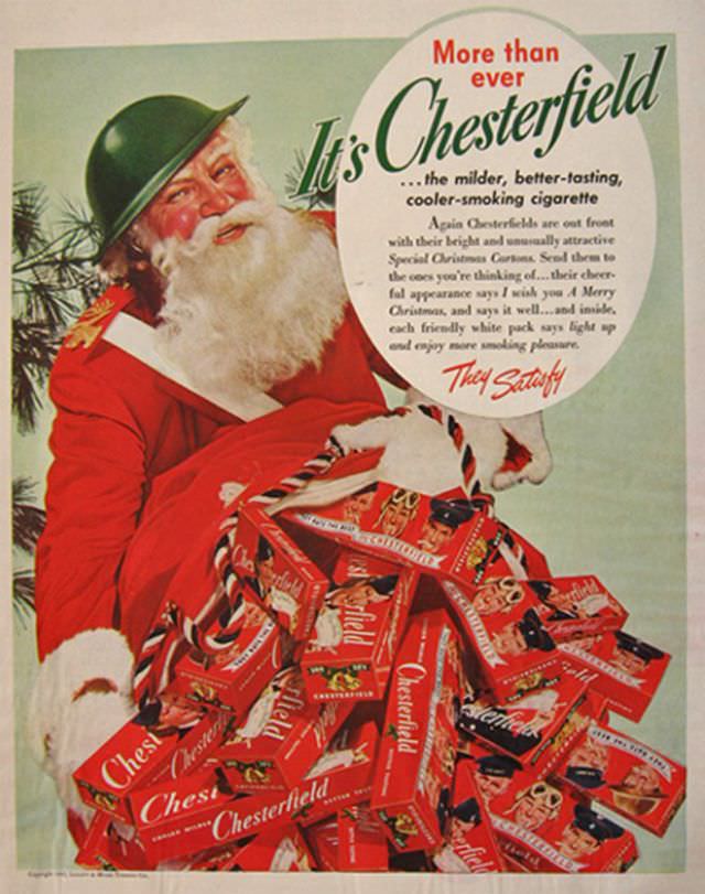 Santa Smokes? Bizarre Vintage Tobacco Ads Featuring Santa Claus Vintage Ads