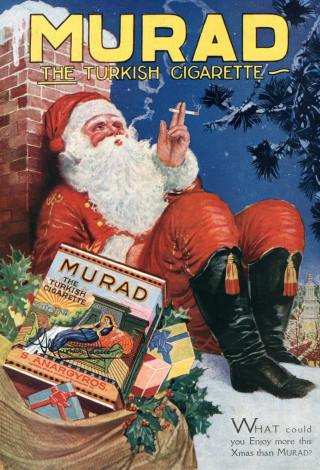 Santa Smokes? Bizarre Vintage Tobacco Ads Featuring Santa Claus Vintage Ads