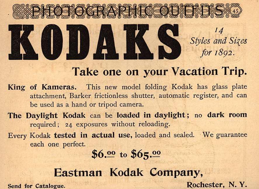 “You Press the Button, We Do the Rest”: Vintage Kodak Camera Ads of the Late 1800s Vintage Ads