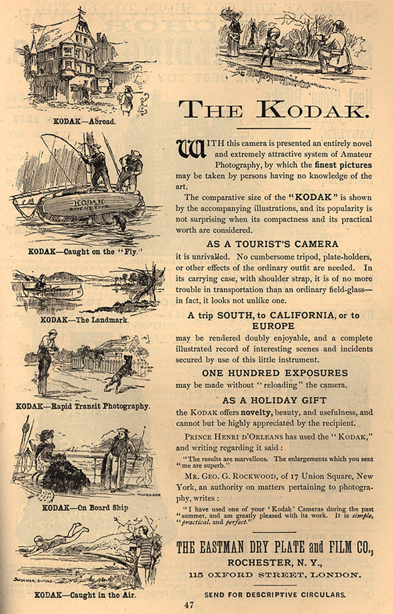 “You Press the Button, We Do the Rest”: Vintage Kodak Camera Ads of the Late 1800s Vintage Ads