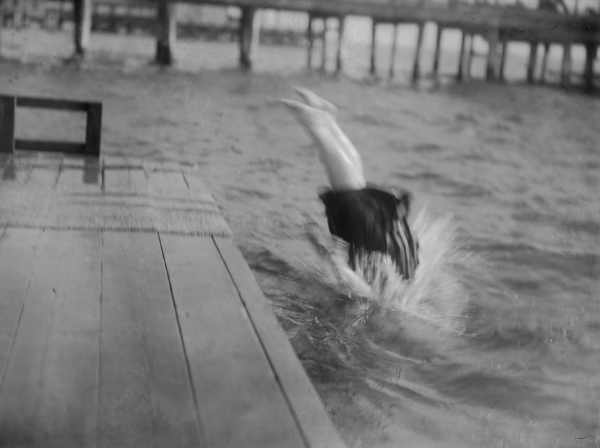 #13 Elaine Golding, swimmer.