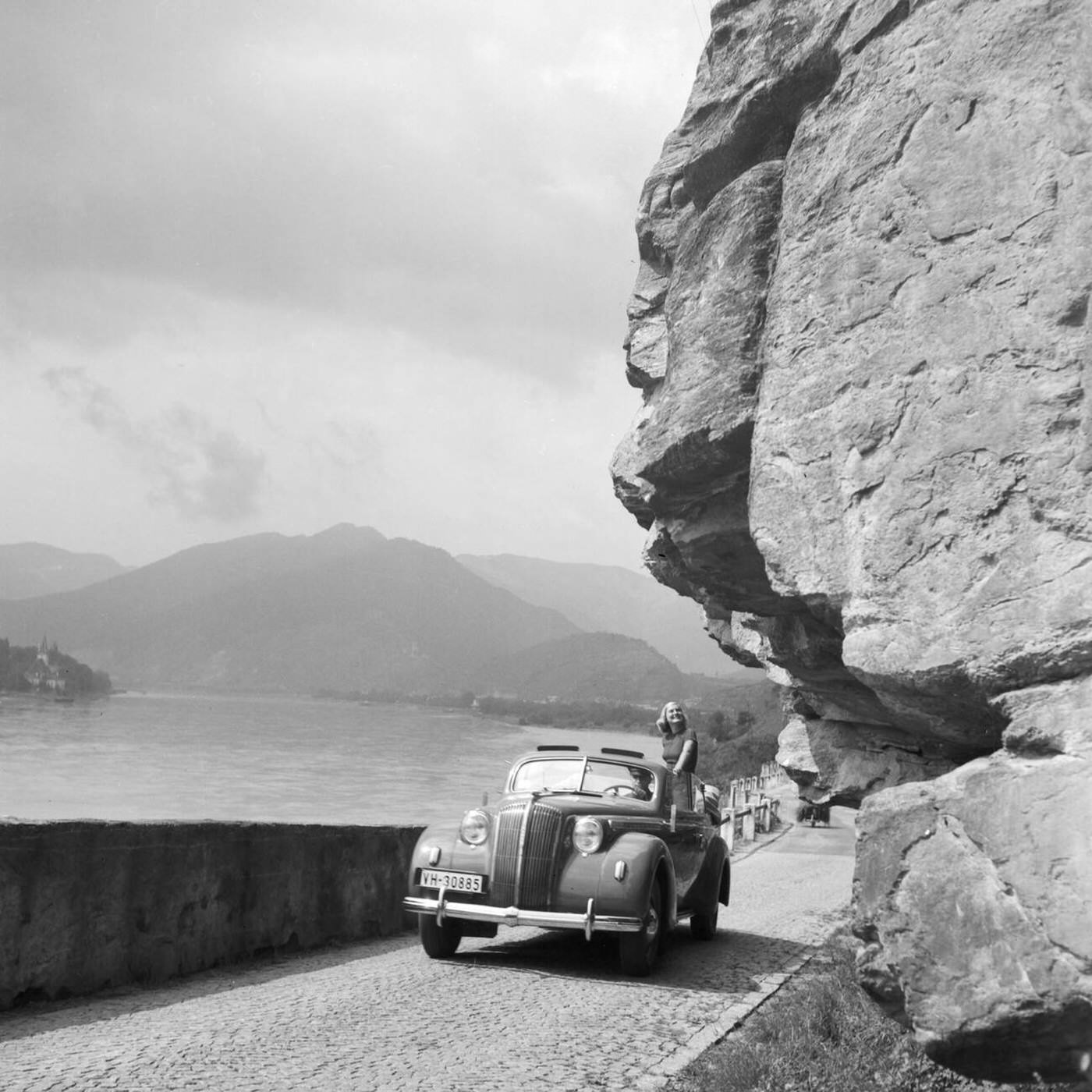 #4 Traveling through Austria in an Opel Admiral, 1930s.