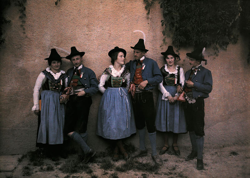 #13 Girls posing on holiday in a Styrian mountain village, Austria, 1932.