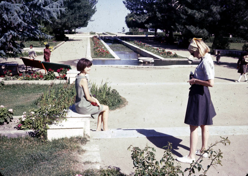 #1 (L-R) Jan and Peg Podlich at Paghman Gardens, which was destroyed during the years of war before the 2001 U.S. invasion of Afghanistan.