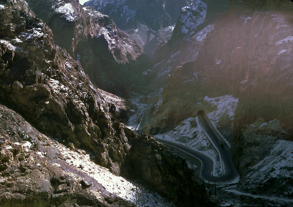 #15 Kabul Gorge or locally known as Tang-i-Gharoo which led to the Darae Maiee-Par (Flying Fish Valley). This is the highway which connects Kabul with the province city of Jalalabad.