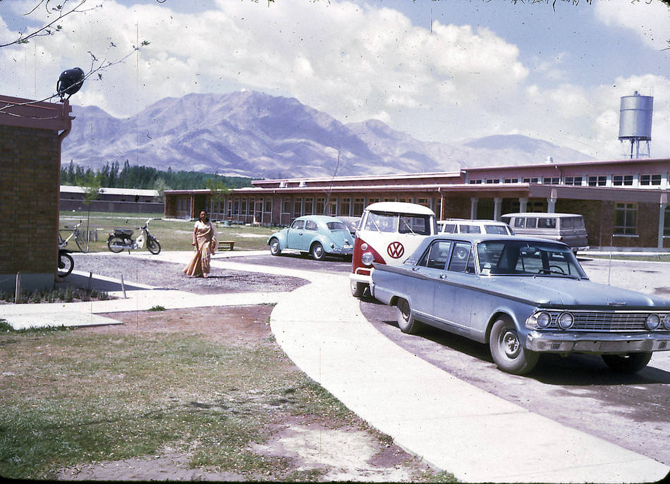 #16 Parking lot of the American International School of Kabul. The school no longer exists, although alumni stay in touch through Facebook and hold reunions every few years at different cities around the U.S. The next reunion will be held in Boston in 2013.
