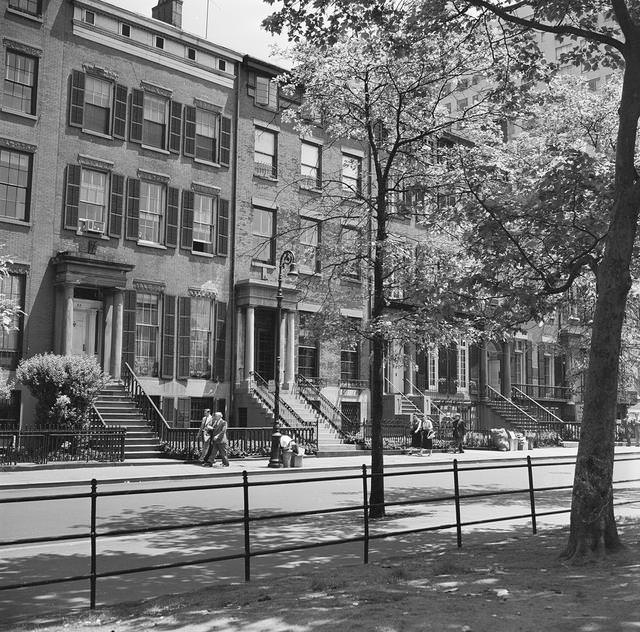 #12 Washington Square North, New York, the setting for Henry James’ novella, Washington Square, 1955.