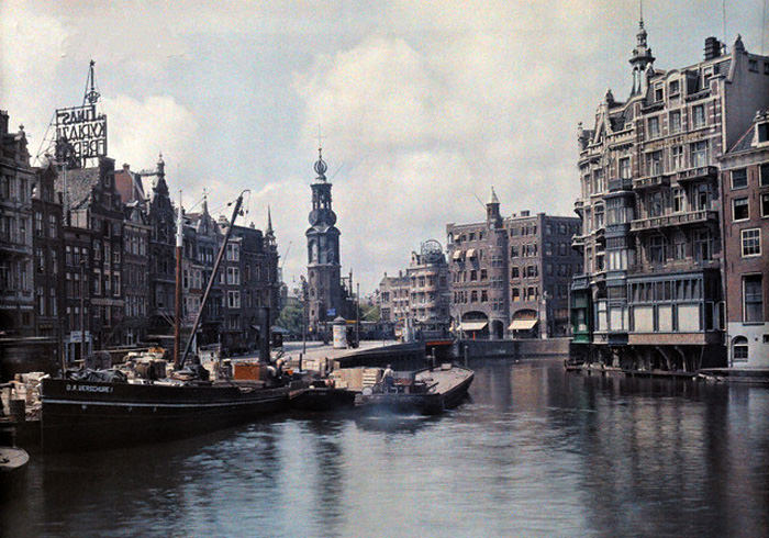 #1 Crafts in Amsterdam’s canal carrying goods and people, 1930s.